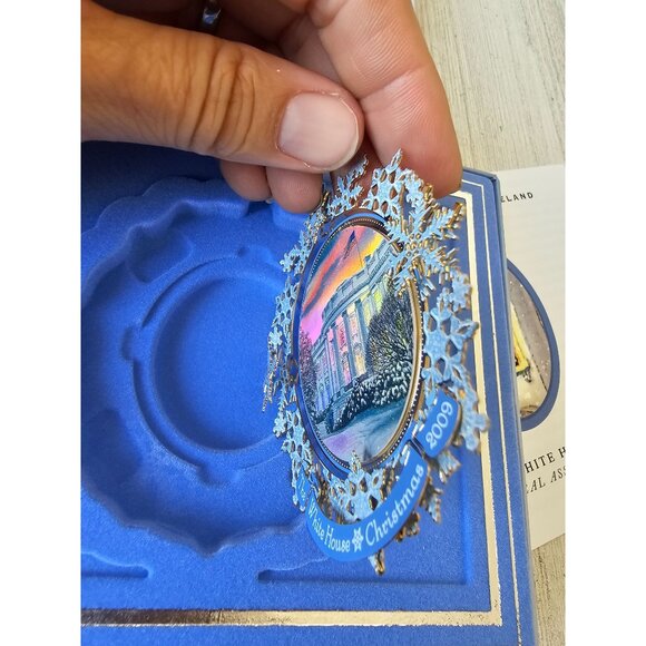 White House Grover Cleveland 2009 ornament medal glitter new president Americana - Picture 5 of 7